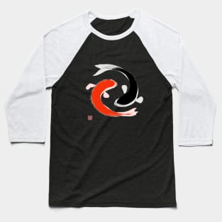 Yin Yang Fish Baseball T-Shirt